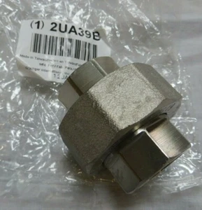316 Stainless Steel Union, FNPT, 1/2 in Pipe Size - Pipe Fitting- quantity 6 - Picture 1 of 3