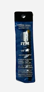 ITM 1/4" x 4" Carbide Tipped Masonry Drill Bit 1/4" Shank NEW - Picture 1 of 2