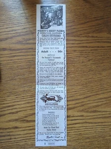 Opening Day Knott's Berry Farm Calico Railroad Ticket Stub January 1952 tkt #35 - Picture 1 of 6