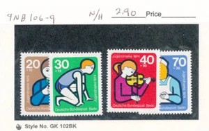 Germany Berlin - Sc 9NB106-9 MNH 1974 youth - Picture 1 of 1