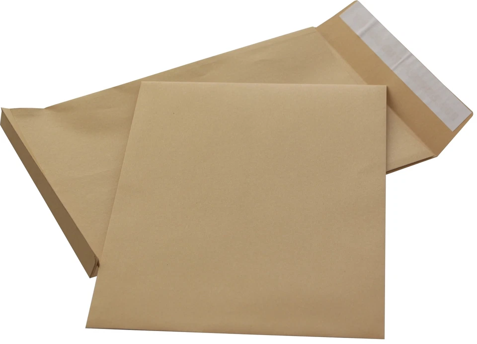 100 St. DIN C4 Faltentaschen braun 130 gr. Versandbriefumschläge 20 mm Falte - Bild 1 von 1