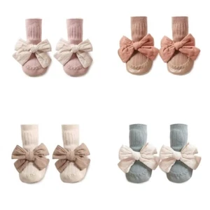 Spring Baby Bow Socks Shoe Girls Princess Soft Soled Toddler First Walkers(470) - Picture 1 of 13