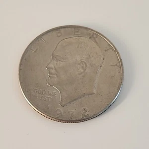 Vintage 1972 D One Dollar Liberty Eisenhower Coin Flying Eagle Rare Authentic - Picture 1 of 21