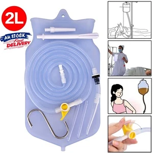 2L Reusable Medical Grade Silicone Enema Kit Bag Colonic Irrigation Health Care - Picture 1 of 15