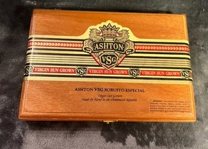 ASHTON leere Zigarrenkiste aus Holz VSG ROBUSTO ESPECIAL 9,5”x6,5”x1,5” versandkostenfrei - Bild 1 von 9