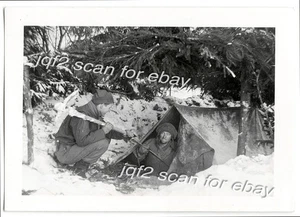 Foto Original Segunda Guerra Mundial Ejército GI's en Snow Battle Bulge - Imagen 1 de 2