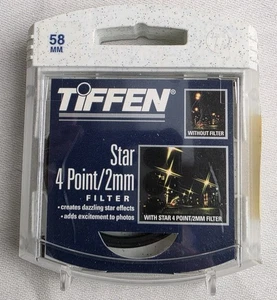 Tiffen 58mm 4-Point 2mm Star Effect filter, nice and clean - Picture 1 of 4