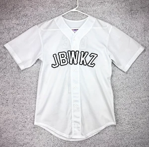 JBWKZ Jabbawockeez Gee #1 White Button Baseball Jersey Size Small - Picture 1 of 7