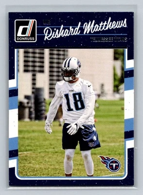 2016 Donruss #282 Rishard Matthews Tennessee Titans Football Card - Image 1 of 2