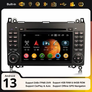 Android 14 Autoradio Mercedes Classe A/B W169 W245 Viano Sprinter VW Crafter GPS - Bild 1 von 24