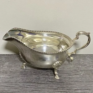 Antique Elkington Silverplate Gravy Sauce Boat Retro Art Deco Silver Plate Rare - Picture 1 of 17