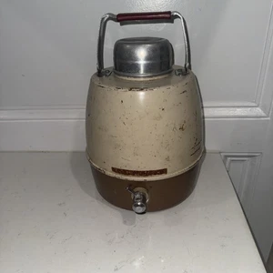 Vintage kleine braune Kanne Wasser Thermoskanne  - Bild 1 von 7