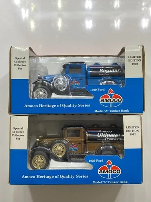 Liberty Classics Diecast 1929 Ford Modelo A Tanker Bank Especial LE Amoco Juego de 2 Foto 1 de 4