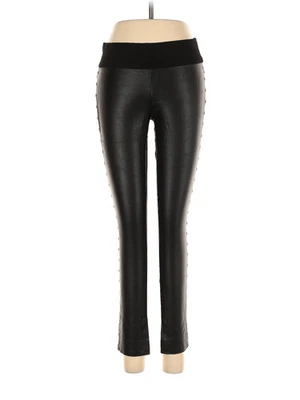Calças femininas Club Monaco de couro sintético preto 2 - Imagem 1 de 2
