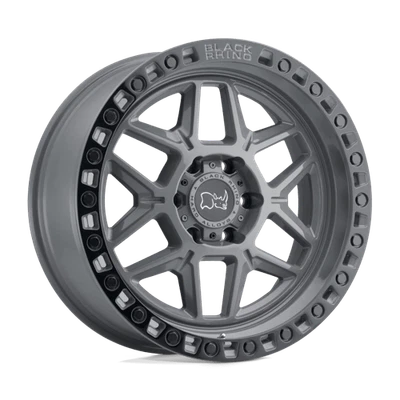 18X9 Black Rhino KELSO 6X5.5 -12MM BATTLESHIP GRAY W/ BLACK RING - Image 1 of 4