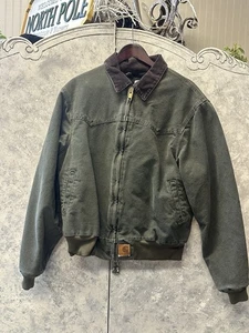 Vintage 1990s Rare Santa Fe Carhartt Jacket Men’s XL Dark spruce Green Quilted - Picture 1 of 19