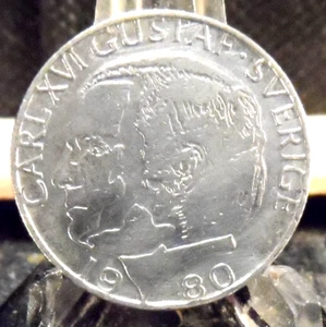 CIRCULATED 1980 1 KRONER SWEDISH COIN(70619) - Picture 1 of 6