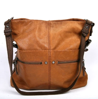 The SAK Ashland Bolso Cubo de Cuero Tabaco Cartera de Hombro Flecos Boho Western Foto 1 de 4