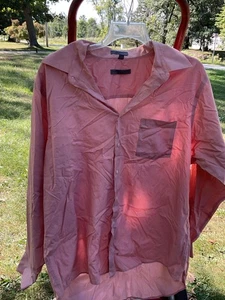 Geoffrey Beene N Y Hombre’s Manga Larga Vestido Camisa Talla 1834/35 Algodón Rosa - Imagen 1 de 2