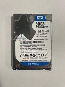 Western Digital WD Blue WD5000BPVX 500GB 2.5" SATA III Laptop Hard Drive HDD WD - Picture 1 of 3