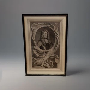 Antiguo grabado enmezzotint enmarcado, Anthony Cooper, conde de Shaftesbury C 1750 - Imagen 1 de 8