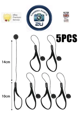 Camera Lens Cap Keeper Strap Holder Leash for DSLR SLR Universal (5 PACK) - Image 1 of 4