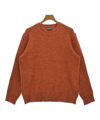 Diesel Men Vintage S Knit Sweater Orange Brown Luxury Stylish Casual Streetwear - Image 1 of 4
