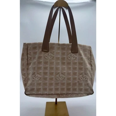 Bolso de Mano Chanel Beige Nylon Línea de Viaje Vintage 2003-2004 Foto 1 de 4