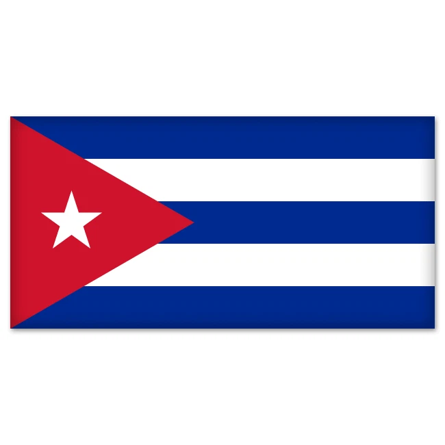 Cuba Bandera Nacional Cubana Pegatina Parachoques Coche 5" x 4" Foto 1 de 1