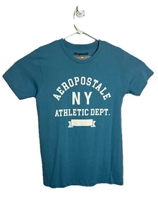 Men's Aeropostale Shirt Adult Medium Blue Short Sleeve T Shirt Athletic Dept. 12 - Picture 1 of 4