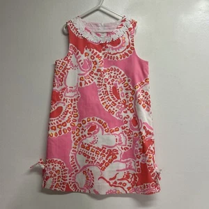 Lilly Pulitzer Trunk in Love Elefant Rosa Etuikleid Baumwolle Kleinkind Größe 8 - Bild 1 von 6