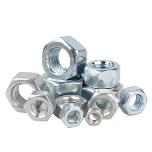 4.8/8.8 Grade Plating White/Blue Zinc Carbon Steel Hexagonal Nut M2 M3 M4 - M18 - Bild 1 von 6