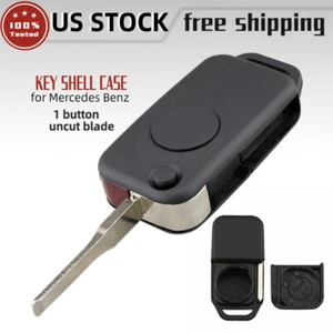 For Mercedes Benz W168 W124 W202 1984-2004 Remote Fob 1Button Flip Key Case - Picture 1 of 10