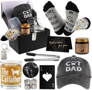 14 Pieces Cat Dad Gifts Set for Dad Best Cat Dad Ever for Men,Cat Gifts for Cat, - Picture 1 of 12