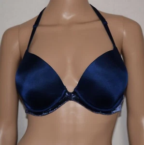 Victoria's Secret Very Sexy Push-Up Studded Racerback Blue Bra Size 32DD - Picture 1 of 7