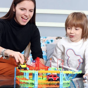 Electric Track Toy Exquisite Workmanship Safe Educational Race Car Track - Picture 1 of 21