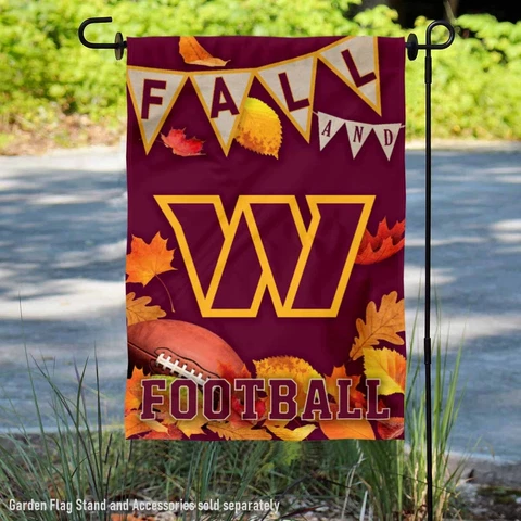 Washington Commanders Fall Leaves Decorative Football Official Garden Yard Cover