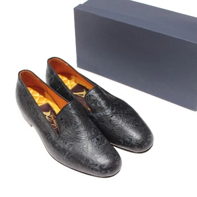 Preppies On Acid NWB Dress Loafers Size 9.5 UK 10.5 US In Denim Blue Paisley - Image 1 of 4