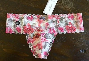 GILLY HICKS by Abercrombie Hollister PANTIES Thong Floral Lace Pink  XS / S NWT - Picture 1 of 1