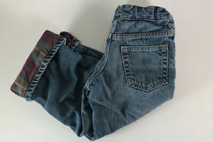 LL Bean Kids Toddler Double L Straight Leg Jeans Flannel Lined Size 4 - Picture 1 of 6