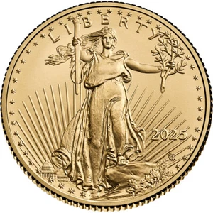 2025 American Gold Eagle 1/4 oz $10 - BU - Picture 1 of 2