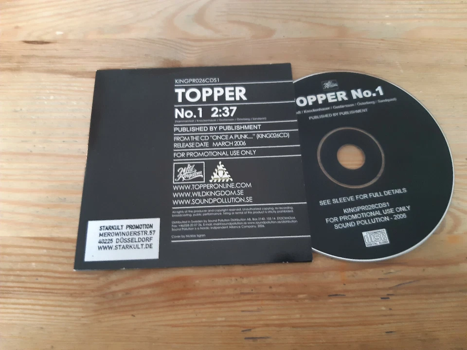 CD Indie Topper - No.1 (1 Song) Promo WILD KINGDOM SOUND POLLUTION cb - Bild 1 von 1