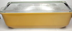 Crown Ovenware [Agee] Opal Pyrex 'Antique Gold' Oblong 4Pt/2.25L Casserole Dish - Bild 1 von 10