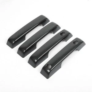For Ford F150 F-150 2021 2022 Carbon fiber 4 Door Handles Cover Trim Decor - Picture 1 of 8