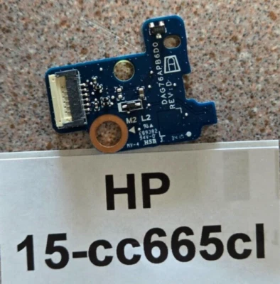 Placa de botón de encendido original HP Pavilion serie 15-cc 15,6" Foto 1 de 2