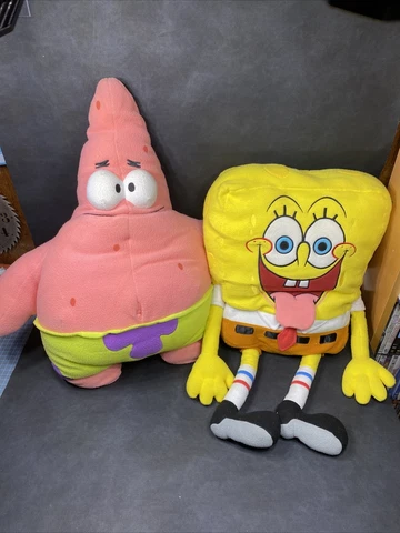 PATRICK Spongebob Squarepants Plush Large Stuffed Animal Pillow Viacom 2002 RARE Cover