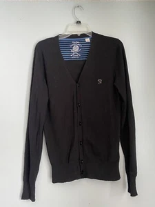 Suéter cárdigan de algodón con logotipo negro liso Diesel para hombre pequeño - Imagen 1 de 4