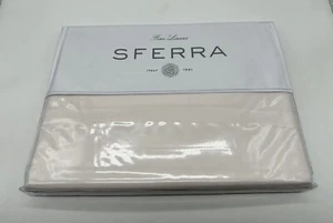 NEW Sferra Marialva Cotton & Silk Full/Queen Flat Sheet Ivory FREE Shipping - Picture 1 of 4