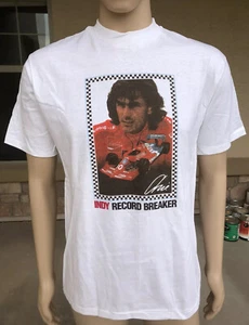 NWOT Vintage 90s Arie Luyendyk Indy Record Breaker Single Stitch T Shirt USA L - Picture 1 of 7