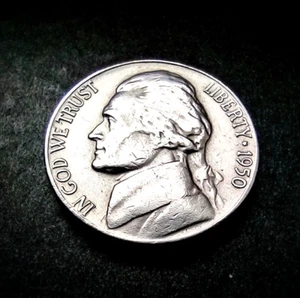 1950 Jefferson Nickel BEAUTIFUL COIN -Low Mintage- VG Free Shipping! - Picture 1 of 2